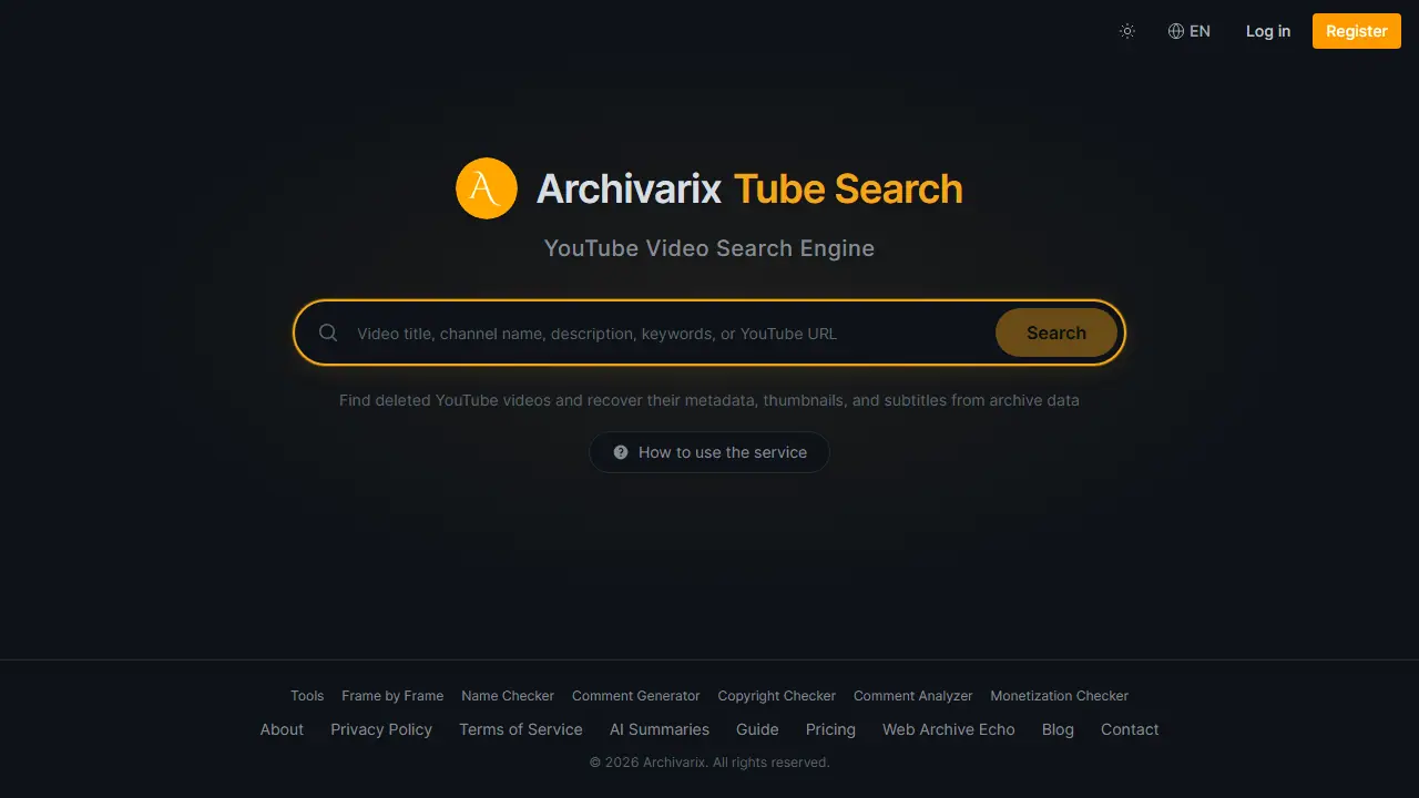 Archivarix Tube Search - zrzut strony
