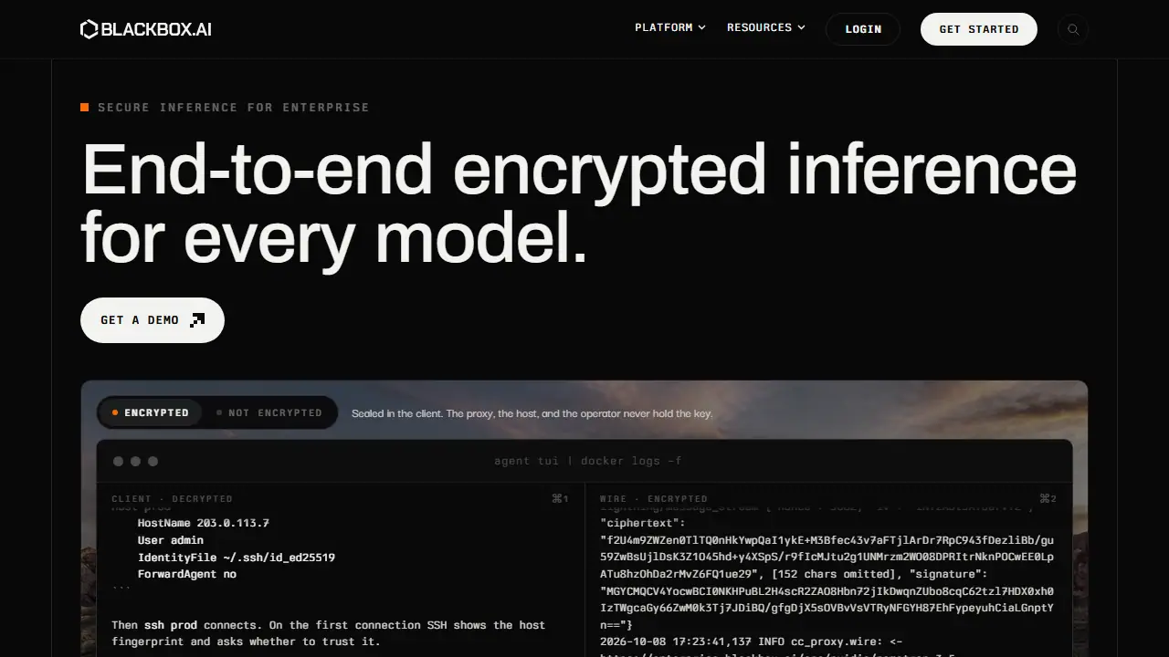 Blackbox AI - zrzut strony