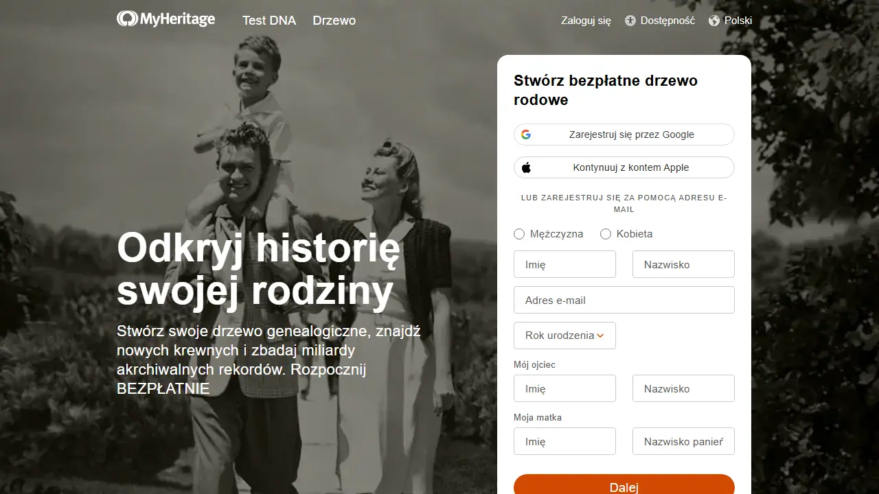 Deep Nostalgia - zrzut strony