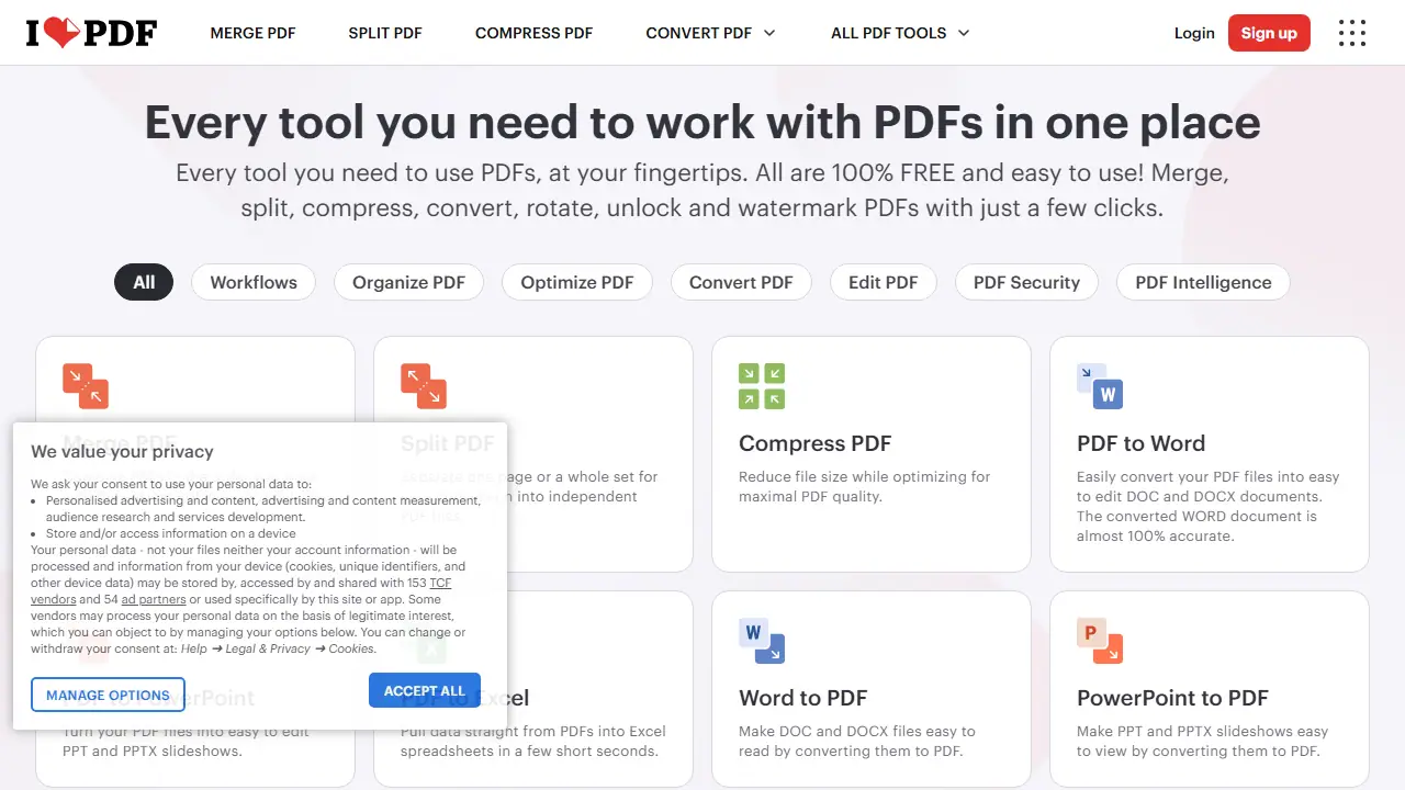 iLovePDF - zrzut strony
