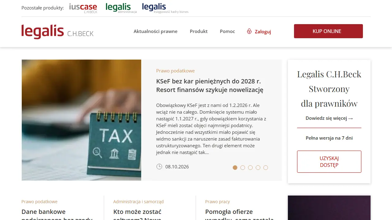 Legalis C.H.Beck - zrzut strony