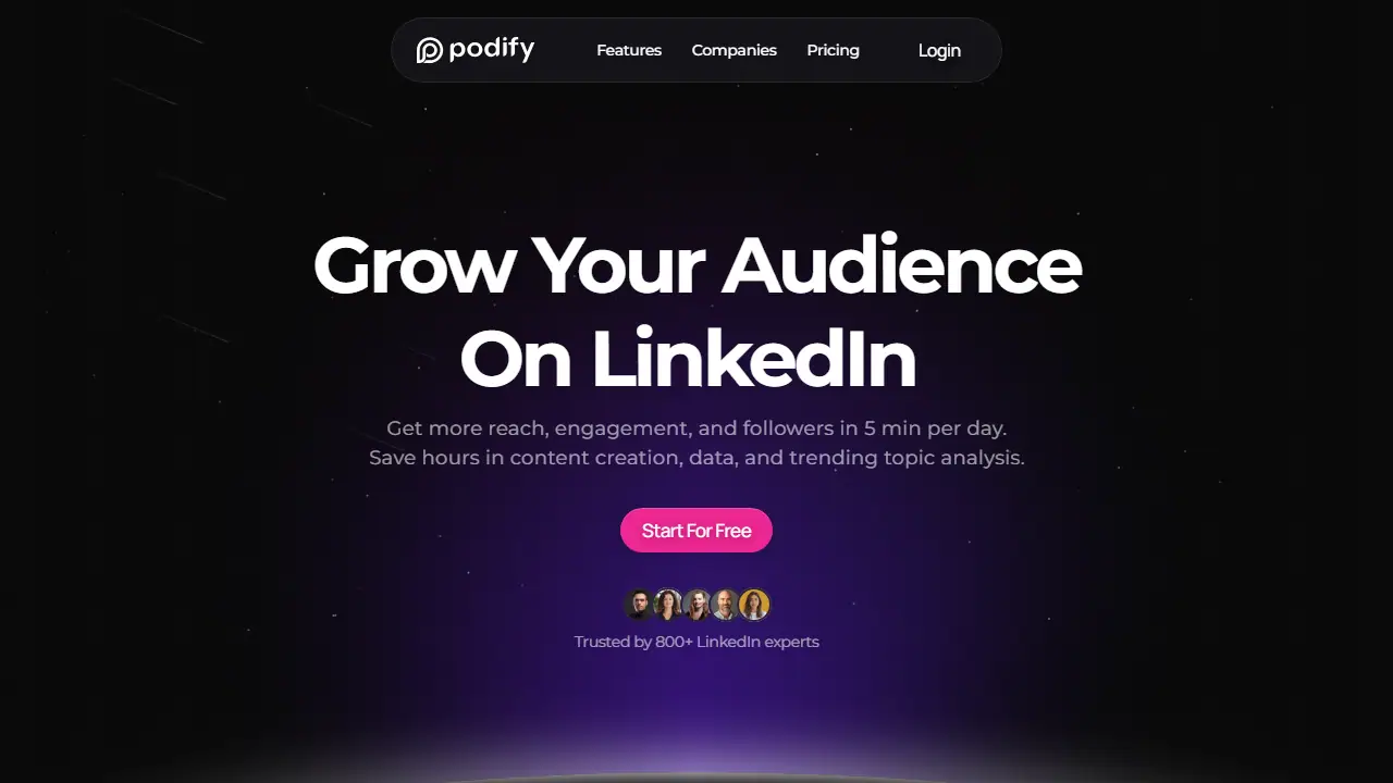 Podify - zrzut strony