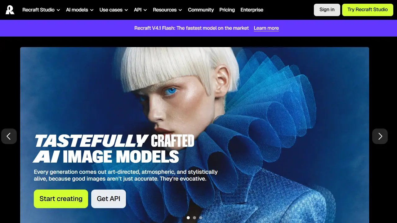 Recraft - zrzut strony